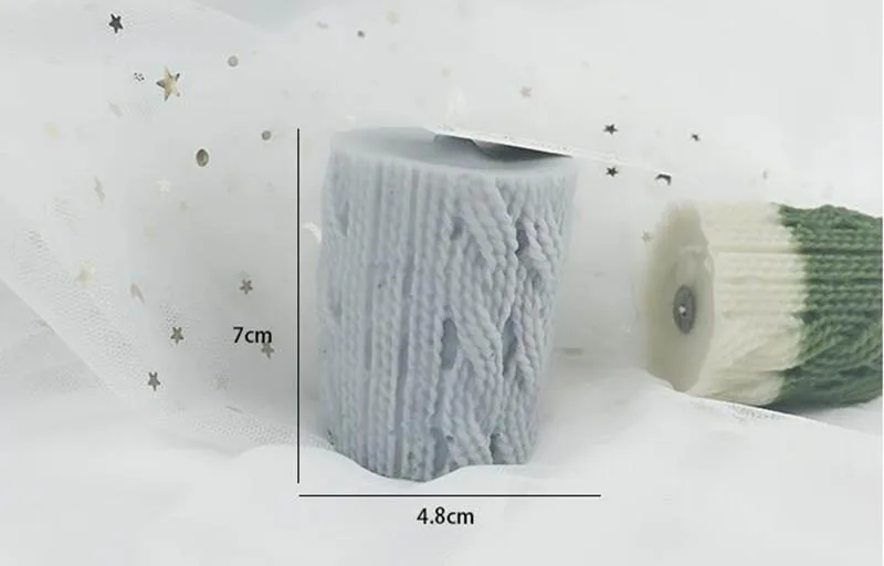 Силиконовая форма для свечей вязание шерсть дизайн свечная форма ручной работы креативная форма для мыла ароматический гипс