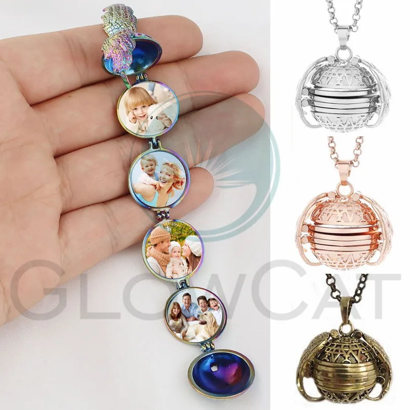 4 Photo Locket, Heart Shaped Gold Photo Locket Necklace – SyriosGifts.com