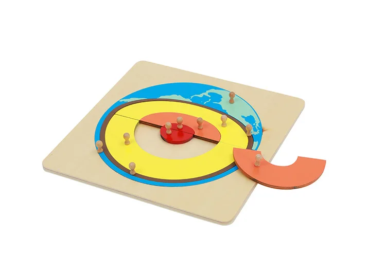 

Wooden Puzzles Montessori Geography Materials Understanding Earth Learning Crust and Mantle Preschool Early Educational Gift