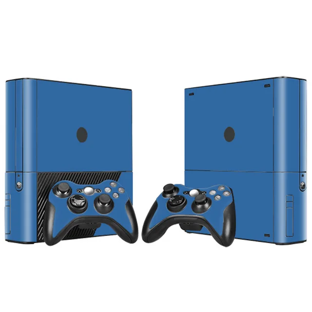 Best Price Blue Color Vinyl Skin Sticker Protector for Microsoft Xbox 360 E and 2 controller skins Stickers for video games