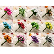 12 шт. Мини Искусственные Пип ягоды стволовых букет фрукт из пенопласта тычинки для цветов для DIY ремесло венки гирлянда Свадебная коробка украшение подарок