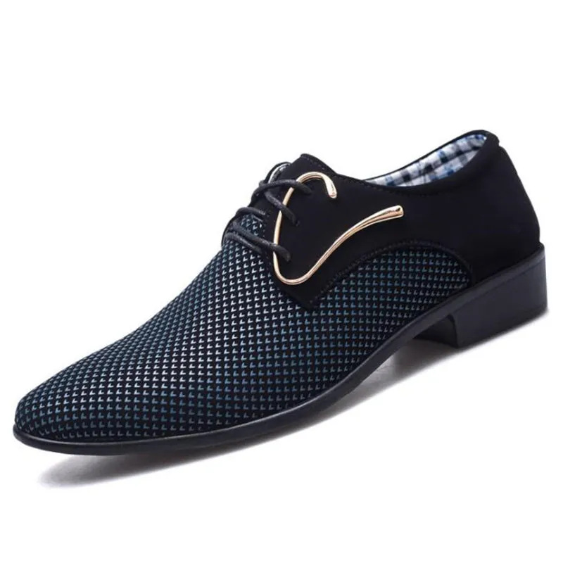 

New spring and autumn men's leather shoes pointed business casual fashion men's sneakers derby shoes large size 39-48