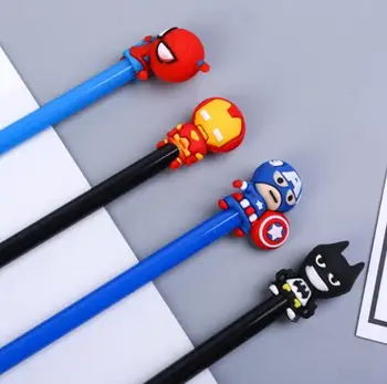 

Cartoon superhero gel pen Spiderman Batman Captain America Iron Man styling pen primary school gift pen signature pen