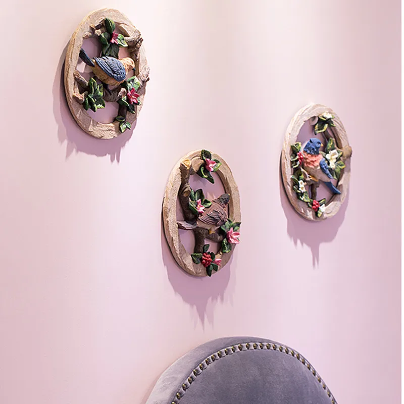  Chinese Style Simulation Stereoscopic Flowers And Birds Wall Painting Creative Bedroom Wall Art Dec - 33014286327