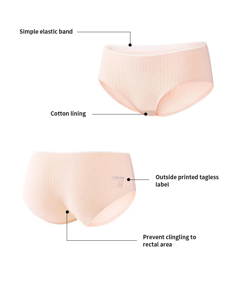 Plus Size M-XXL Panties Women's Cotton Underwear Seamless Girls Briefs Soft Comfort Lingerie Fashion Female Sexy Underpants (10)