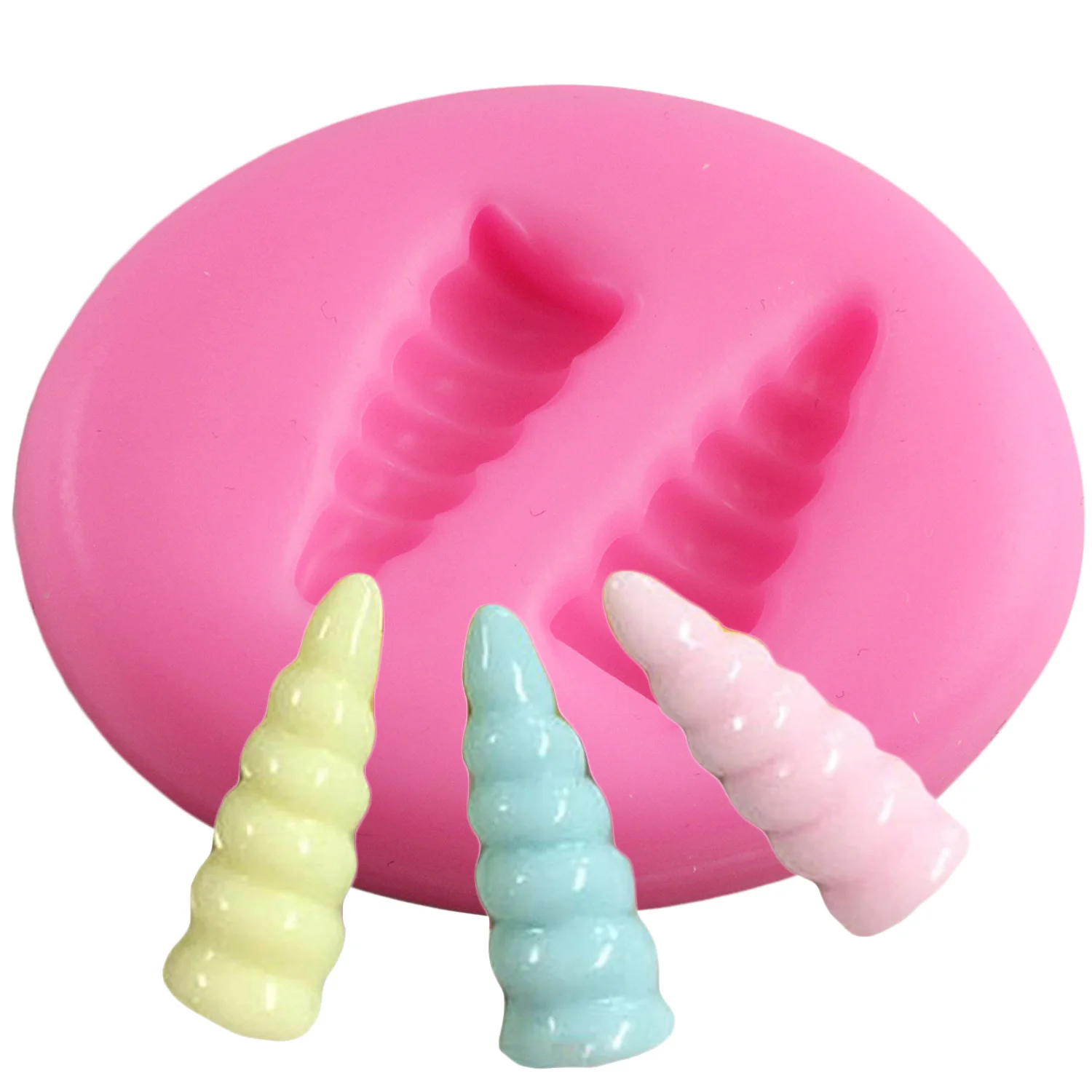 

3D Horn Of Unicorn Silicone Mold Cupcake Topper Baby Birthday Party Cake Decorating Tools Candy Chocolate Moulds