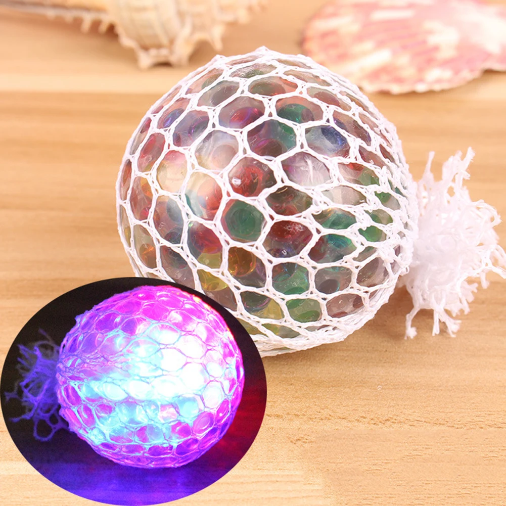 Забавные светящиеся Squishy винограда мяч для сжимания сетки снятие стресса игрушка для детей и взрослых