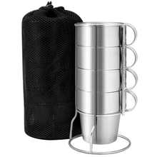 Conjunto Taza de Café de aislamiento Al Aire Libre no magnético de Acero inoxidable taza de doble aislamiento de Picnic viajes té Taza de Café con leche