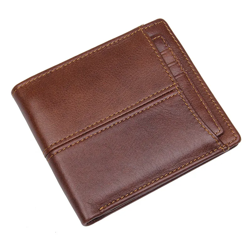 

Genuine Leather RFID Blocking Wallet for Men Excellent as Travel Bifold Card Case R-8107-3Q