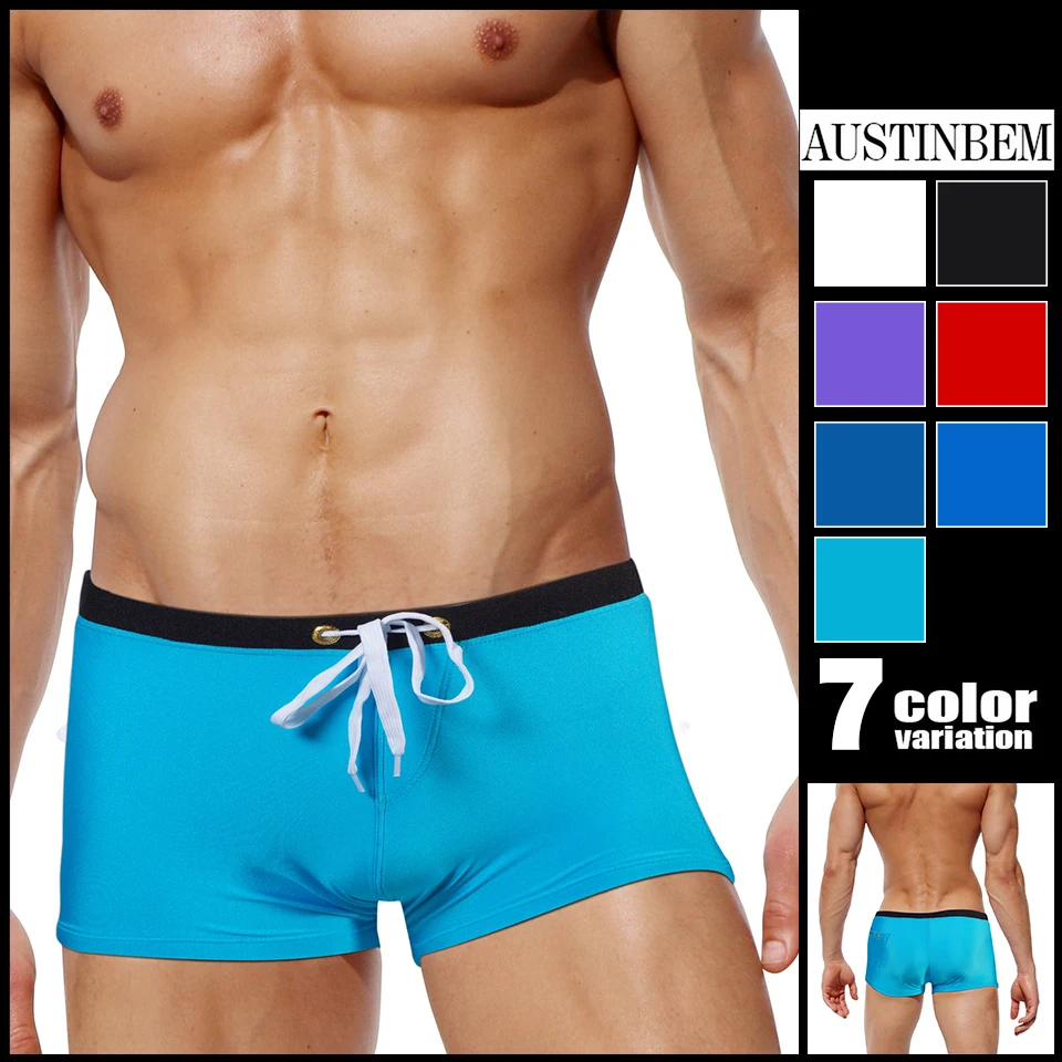 

Austinbem Men Swimwear Trunks Mens Swimming Shorts Men Swimsuits Surf Men Swim Briefs Mens Bathing Suits 225