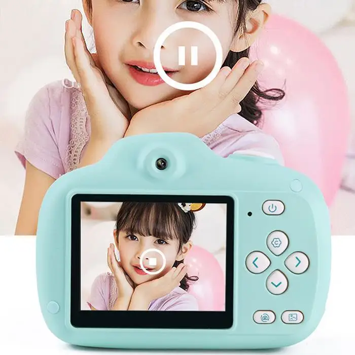 Детская цифровая камера с двойным объективом, расширяемая 32G карта памяти, разрешение 1200 W пикселей HD 2,3 дюймов видеокамера с экраном