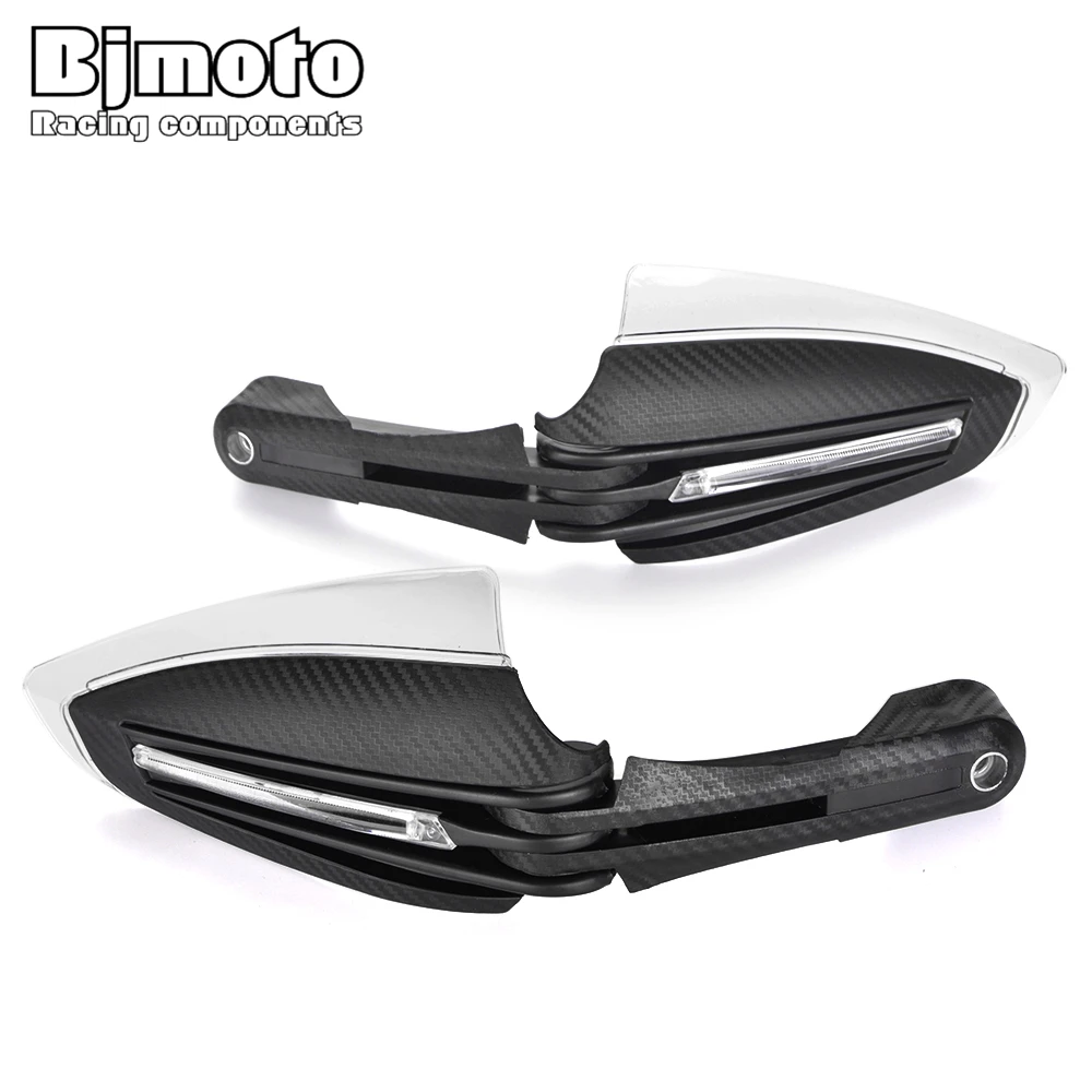 

BJMOTO Motorcycle Handguard with LED Turn Signals Light Hand Guard For Pit Dirt Bike Motocross Enduro Supermoto Racing ATV Quad