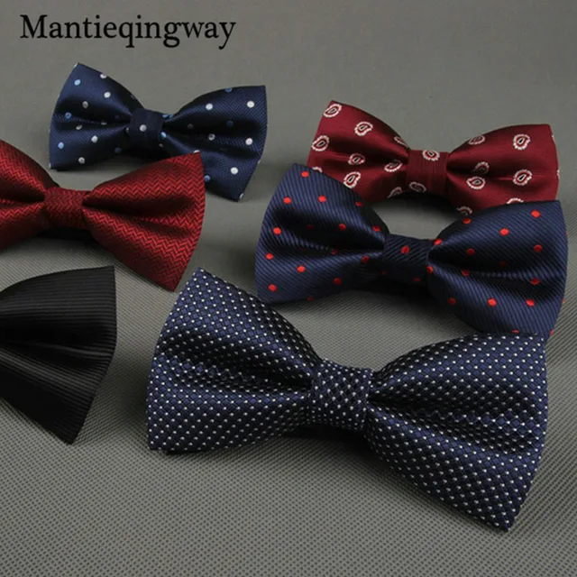 Aliexpress.com : Buy Mantieqingway Men's Polyester Bow Ties for Men ...