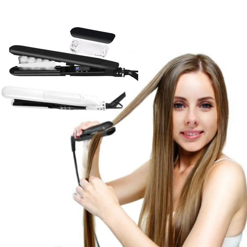 

Professional Flat Iron Injection Painting Hair Straightener Argan Oil Steam Treatment Hairs Care Styling Tools SSwell