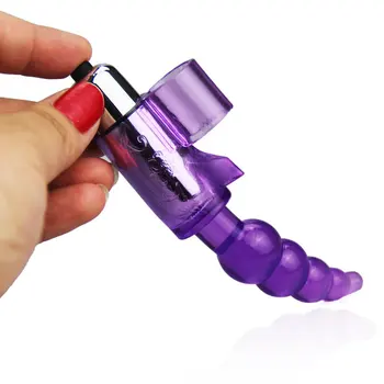 Candiway Tiny Beads Vibrator Finger Loop Clitoris Massager G Spot Anal Plug Waterproof Masturbation Adult Sex Toys For women 4