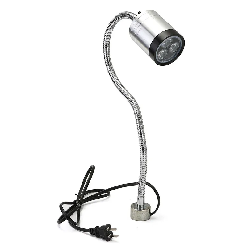 6 Вт светодиодный водонепроницаемый светильник для швейной машины с магнитным монтажным основанием, лампа с ЧПУ, светодиодный светильник, рабочий светильник, настольная лампа - Цвет: Светло-серый