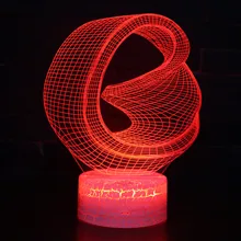 Абстрактный пульт дистанционного управления 3d Led Сенсорная лампа на рабочий стол креативный USB штекер в настольные лампы для гостиной красочный ночной Светильник