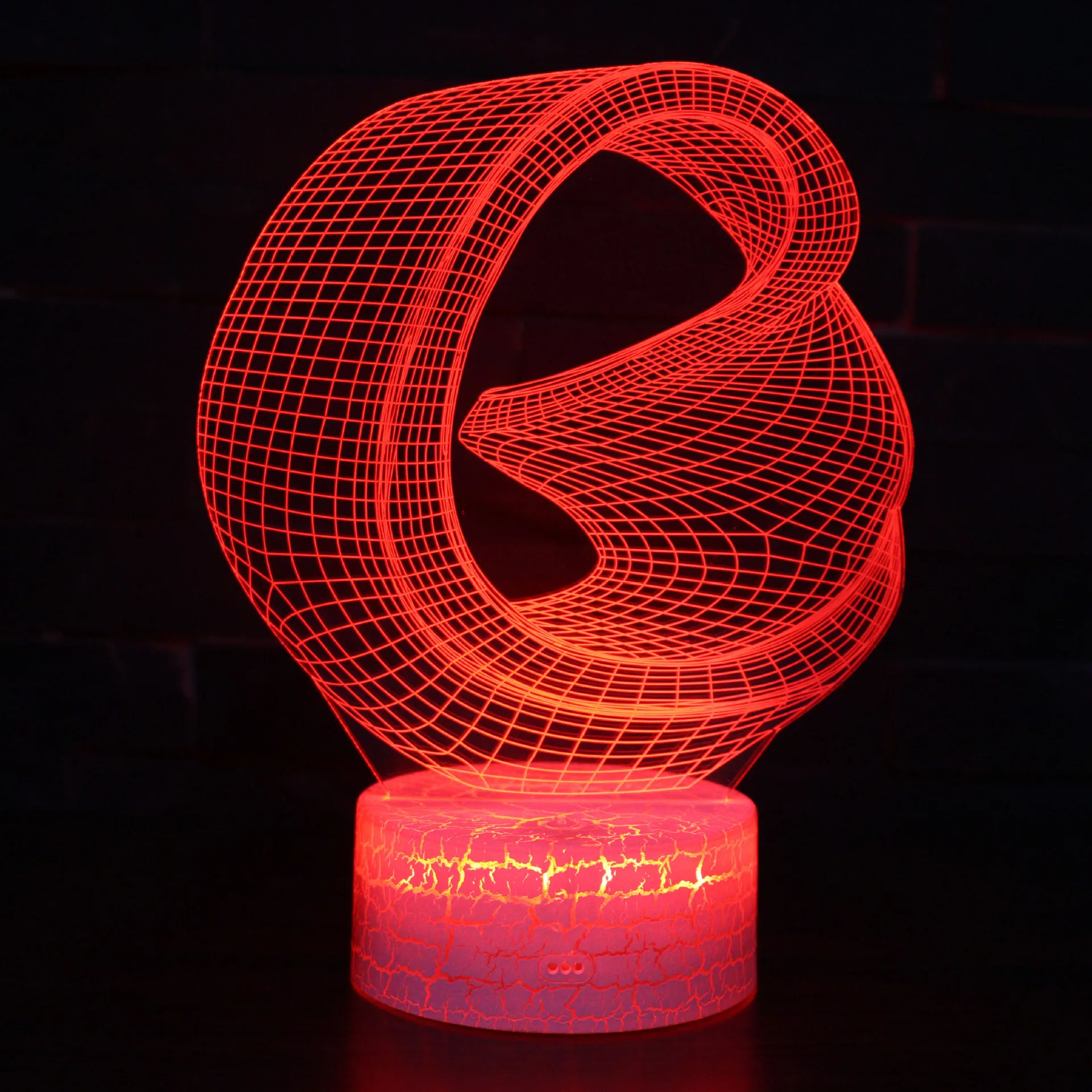 

Abstract Remote Control 3d Led Touch Working Desk lamp Creative USB Plug In Table Lamps For Living Room Colorful Night Light