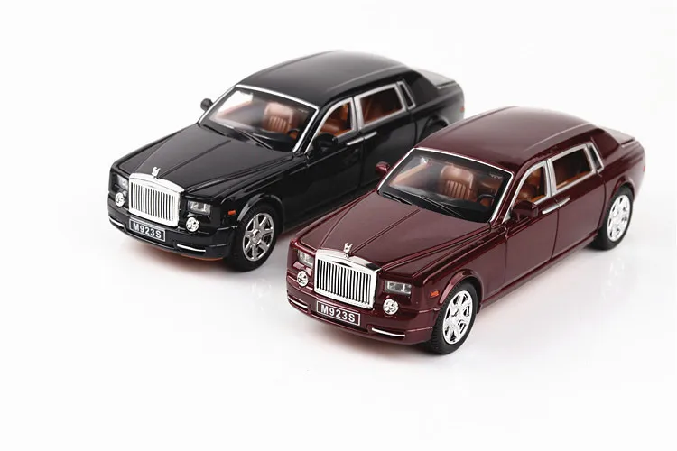 

1/24 Car Model Rolls-Royce Phantom Lengthened Cohes Diecast Alloy Sixdoor model Light Models High Simulation Toy Gift Collection