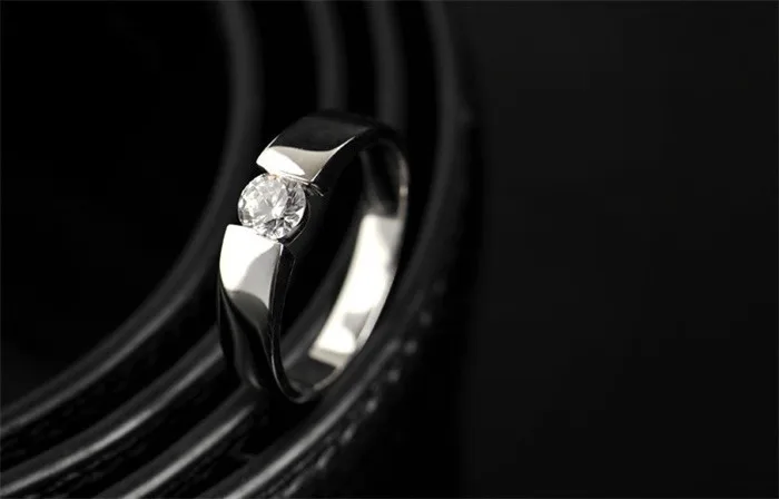 YANHUI, мужские свадебные украшения, 925 пробы, серебряное кольцо, набор, 1 карат, SONA CZ, Диамант, обручальное кольцо, кольцо, размер 6-11, YRD10