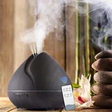550 мл ароматерапевтические эфирные масла Арома диффузор с пультом дистанционного управления ароматерапия диффузор светодиодный свет для домашний ароматический увлажнитель