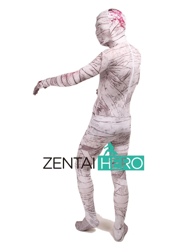 DHL зомби Мумия Pattern крашения лайкра спандекс Zentai костюм Косплэй Zentai Хеллоуин костюм для событий LZ112231