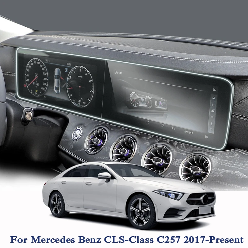 Car Styling Dashboard Film For Mersedes Benz CLS-Class C257- Navigation GPS Tempered film Scratchproof Internal Sticker