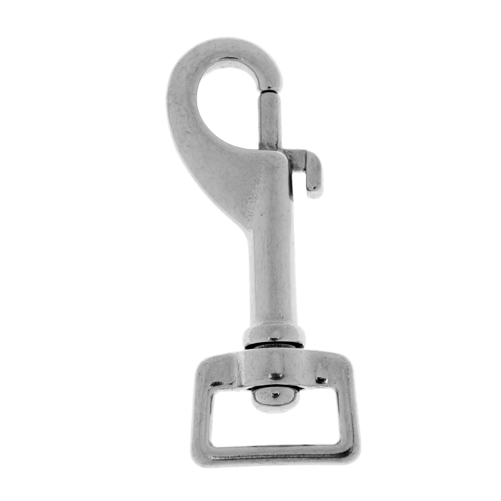 1 Pcs 316 Stainless Steel Square Eye Swivel Bolt Snap Hook Diving Clip Marine Boat Accessories Tools  Silver 3 Sizes