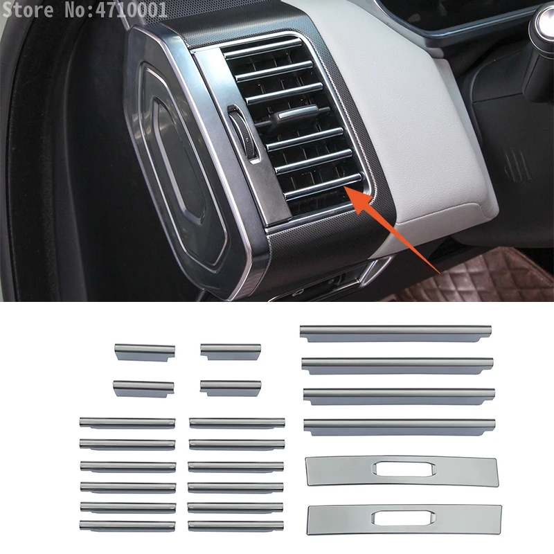 

22pcs For Land Rover Range Rover Sport 2014-2017 Car Interior Side and Center Console Air Conditioning Vent Cover Trim Strips