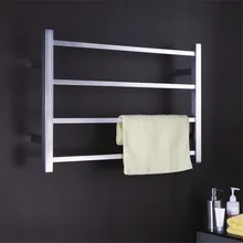 Новинка 304# квадратная трубка из нержавеющей стали с подогревом полотенцесушитель электрический Полотенцесушитель/сушилка для полотенец для ванной комнаты TW-SQ3