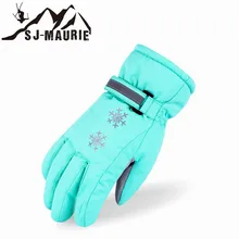 Зимние Водонепроницаемый перчатки Детские утепленные хлопковые перчатки ветрозащитный лыжный Handschoenen; спортивная одежда для мальчиков и девочек для альпинизма, сноуборда перчатки