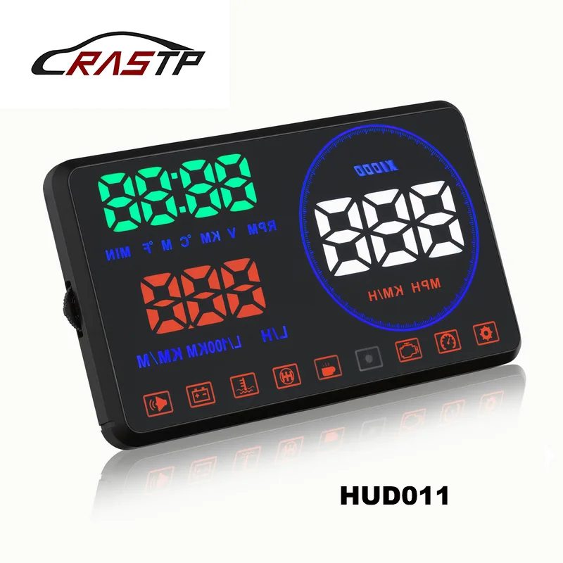 RASTP M9 HUD 5 5 Inch Head Up Windscreen Projector OBD2 EUOBD Car Driving Data Display