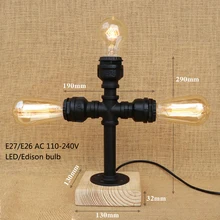 Арт-деко, современные водопроводные паровые панковские настольные лампы с выключателем e27 e26, настольная лампа для учебы, прикроватная, для спальни, офиса, бара, кафе