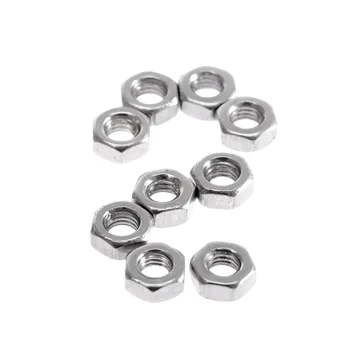 

100pcs/lot Dia 3mm M3 Stainless Steel Screw Nut Hex Nuts Set Metric Thread Nuts Hexagon Nuts Bolts for Balancing Machine