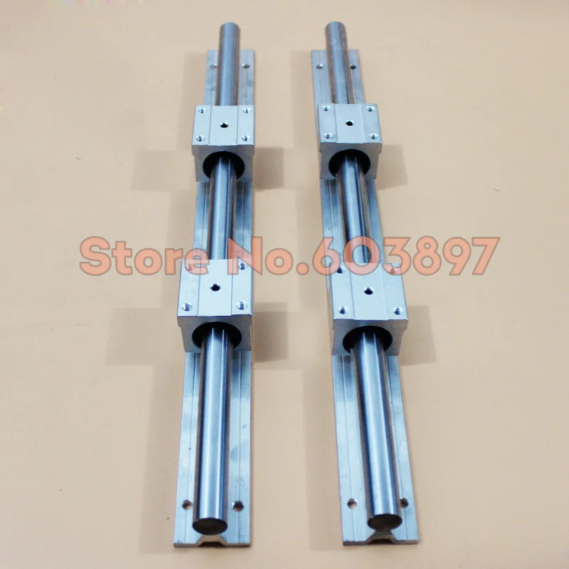 2 шт. линейные поддерживаемые рельсы 4 SBR20UU подшипниковые блоки sbr20 Длина 1200