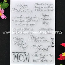 Слова Счастливого Дня матери лучшие мамы скрапбукинга фото карты резиновый чистый штамп для скрапбукинга прозрачная печать 9061410