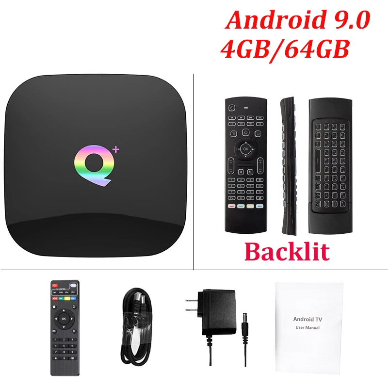 5 шт. Q PLUS Smart tv Box Android 9,0 tv Box 4 ГБ ОЗУ 32 Гб 64 Гб ПЗУ Allwinner H6 Чип 1080p 4K 6K H.265 USB3.0 телеприставка - Цвет: 4G 64G with mx3