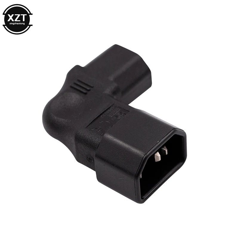 

Right Angle IEC 320 C14 3 Pin Male to C13 Female UPS Power Extension Adapter Receptacle for LCD LED TV Wall Mount Plug