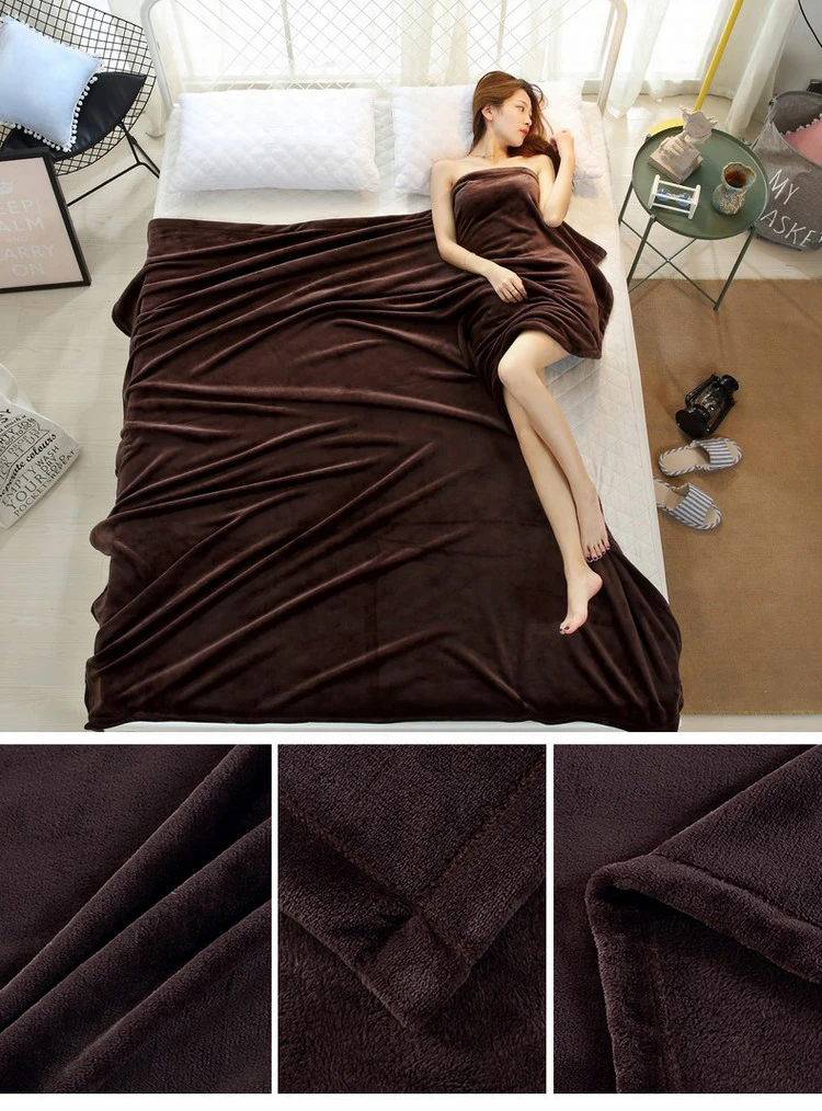 Мягкое теплое одеяло из кораллового флиса, зимнее покрывало, покрывало для дивана, плед 230Gsm, 8 размеров, светильник, тонкое фланелевое одеяло для механической стирки s