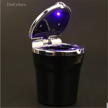 DoColors автомобиля пепельница с светодиодный лампы для Kia Mohave OPTIMA Ceed Carens Borrego CADENZA SHUMA