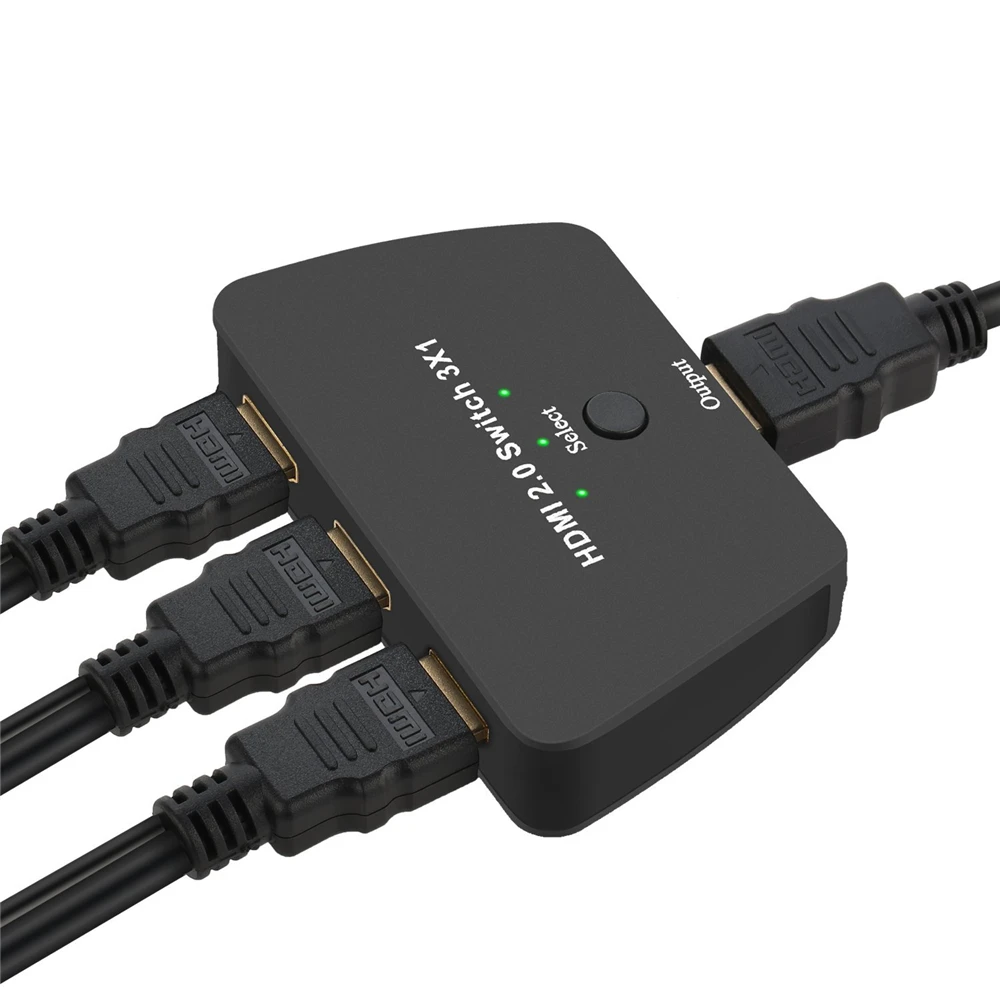 

Mini 3 Port HDMI 2.0 Switch Switcher 4K 60Hz HDMI Switch 2.0 3x1 HDMI 2.0 Switch HUB Box Support HDCP 2.2 HDR For PS4 Pro XBox