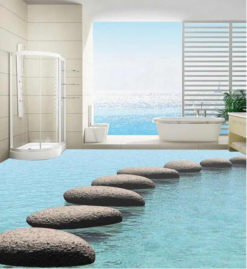 Waterproof floor mural painting lake Photo floor wallpaper 3d
