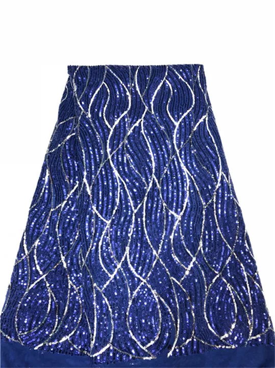 

Luxury French Laces Embroidery African Sequin Lace Fabric Navy Blue Silver Red White Guipure Lace Fabric For Nigeria Dress 2018