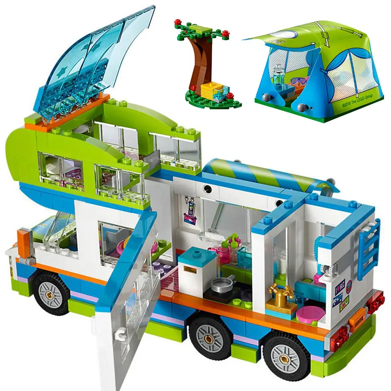 

10858 493Pcs Girls friends Series Mia&s Camper Van Set 41339 Building Blocks Bricks Compatible With Legoings Friends