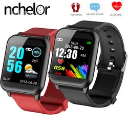 Smartwatch умный цифровой спортивные часы для мужчин женщин сердечного ритма мониторы фитнес трекер Цвет экран изображения дисплей водонепрони