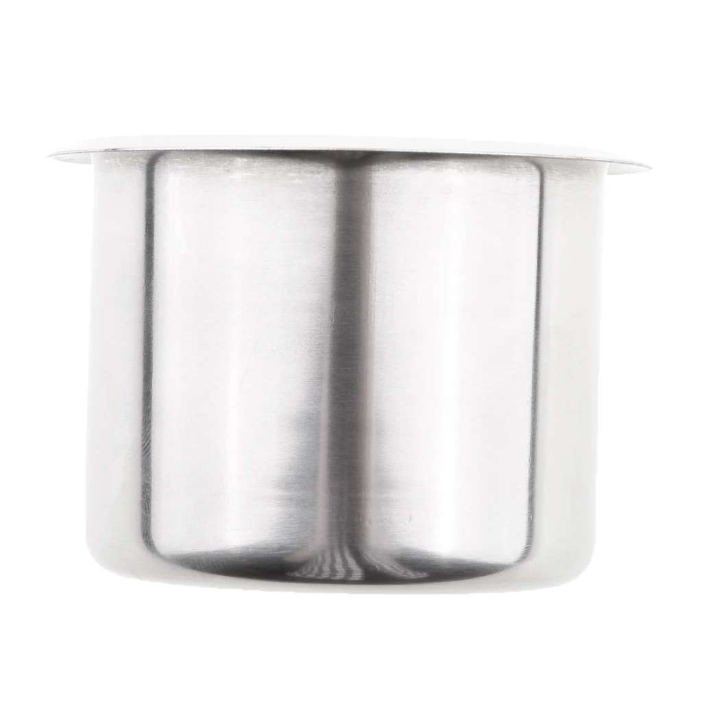 4pcs Universal Marine Boat Cup Holder 68x55mm Stainless Steel Drop In Drink Cup Holder for Poker Table Couch