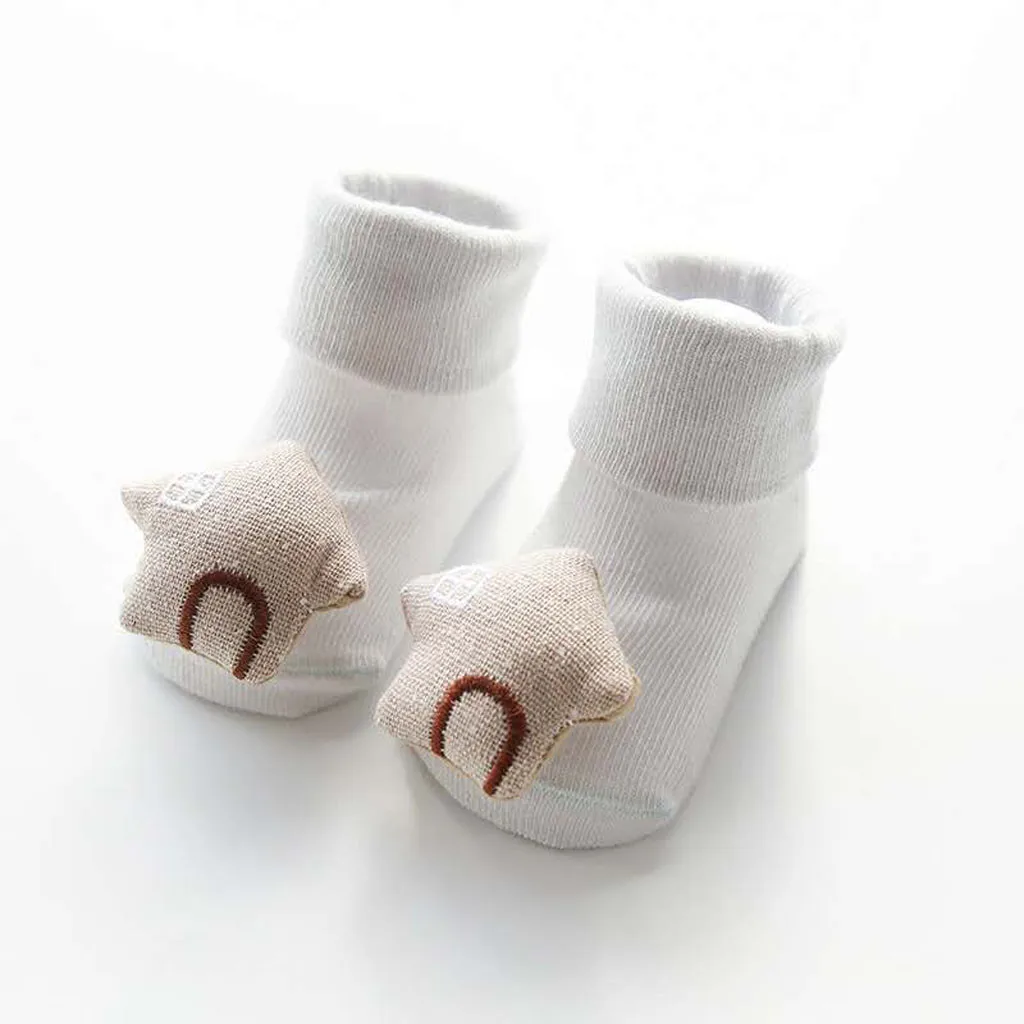 Милые детские носки с рисунком для новорожденных, calcetines, детские Нескользящие зимние теплые детские носки, тапочки, ботинки, meias - Цвет: E