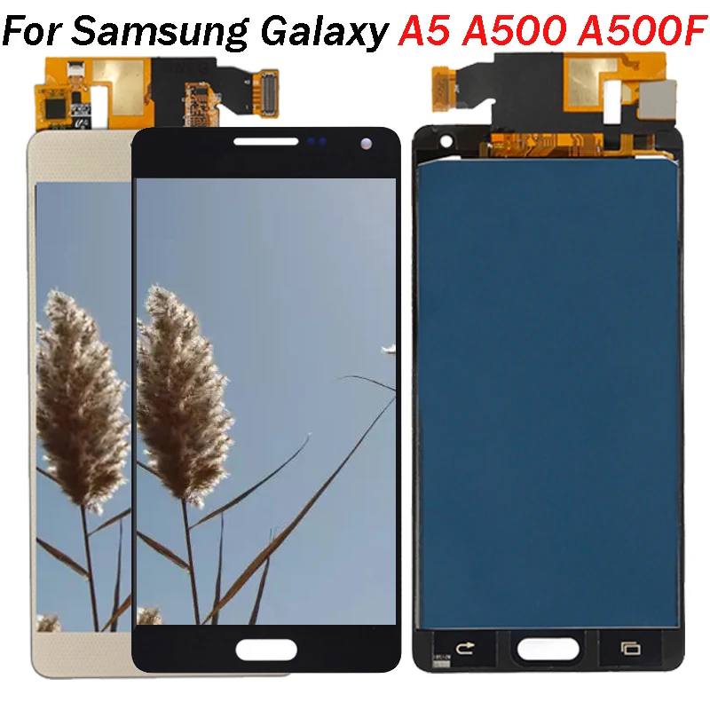 

A500 AMOLED LCD For Samsung Galaxy A5 2015 A500 A500F A500FU A500H A500M LCD Display Touch Screen Digitizer Assembly Replacement