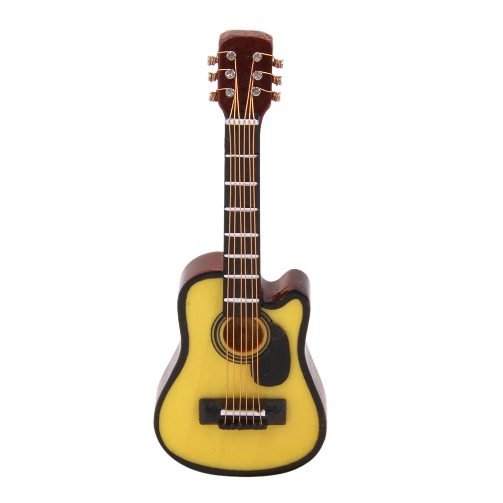 1:12/1:24 Dollhouse Miniature Music Instrument Classical Guitar Home Decor  TECA 