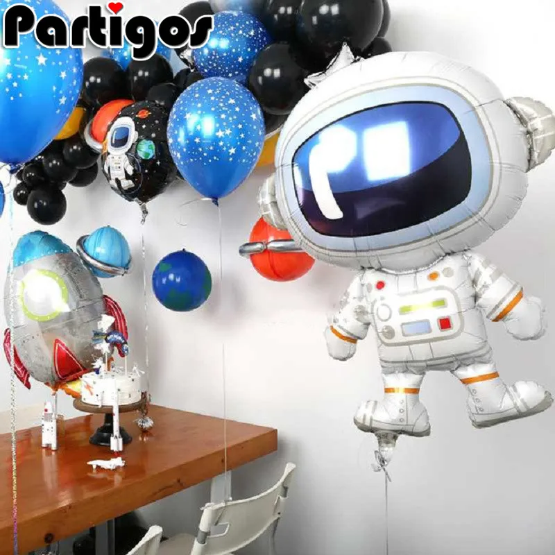 

1pc Outer Space Party Astronaut Rocket Ship Foil Balloons Galaxy/Solar System Theme Party Boy Kids Birthday Party Decor Favors